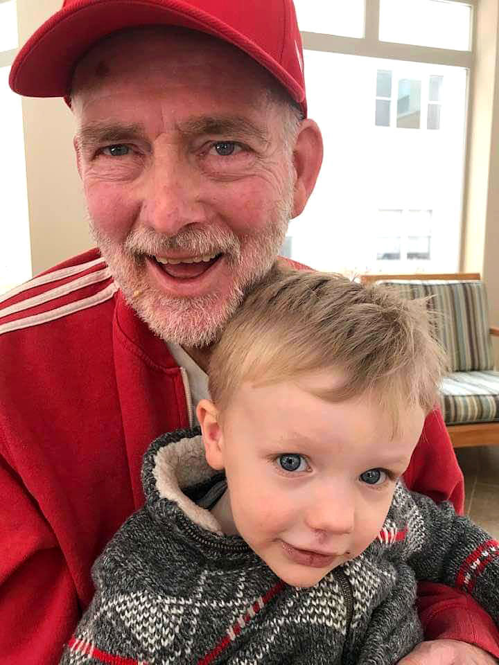 Mick with grandson